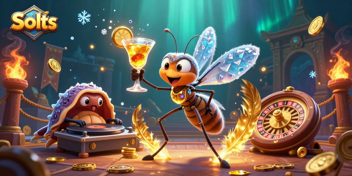 Engage with thrilling Slots in an immersive 3D casino scene featuring vibrant characters and elements.