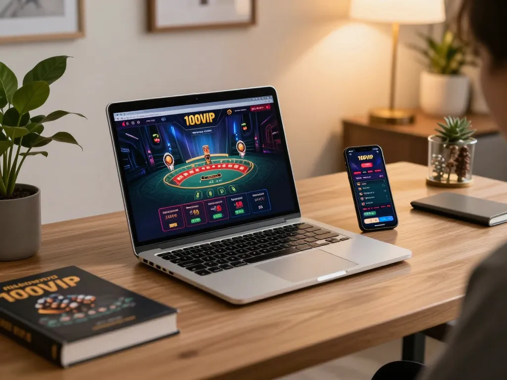 Experience the excitement of 100VIP online casino with immersive gaming at home