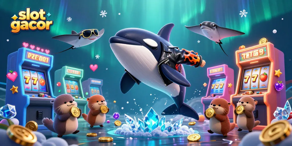 Experience the excitement of slot gacor in a vibrant underwater 3D casino with animated characters.