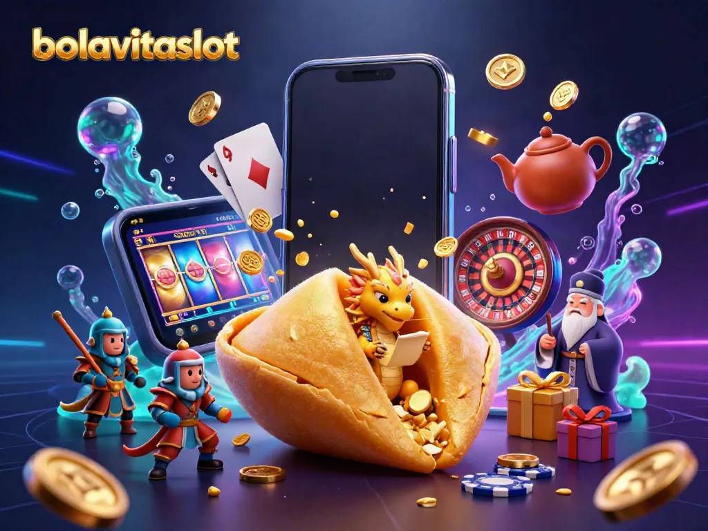 Spin and win with bolavitaslot in this dynamic casino-themed digital illustration full of excitement.