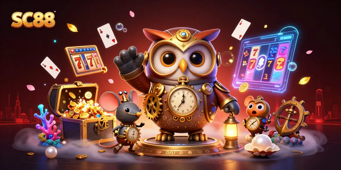 Experience thrilling gameplay at SC88 with vibrant cartoon characters and dynamic casino elements.