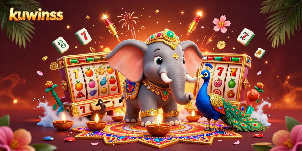 Kuwinss showcases vibrant 3D casino features with colorful slot elements for winning gameplay