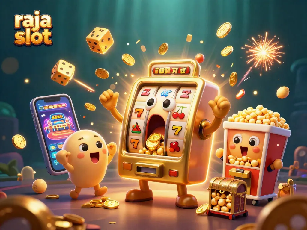 Permainan raja slot yang menyenangkan dengan mesin slot emas terkejut saat mendapatkan jackpot dan melimpahi koin.