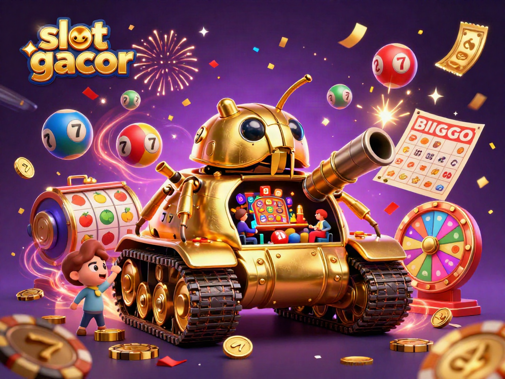 Experience thrilling gameplay with our slot gacor themed 3D illustration showcasing vibrant casino elements.