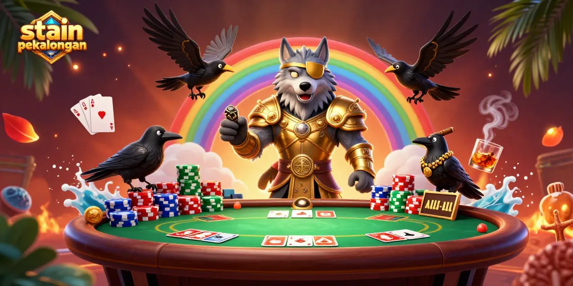 Engage in thrilling gameplay at stain pekalongan, featuring animated Norse-inspired characters amidst a vibrant casino scene.