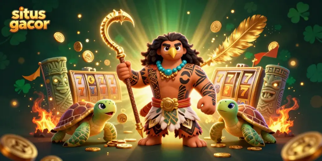 Slot online yang menarik dari situs gacor dilengkapi dengan karakter unik dalam ilustrasi 3D.