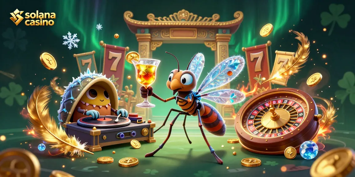 Experience the excitement of a solana casino with vibrant characters and rich game details.