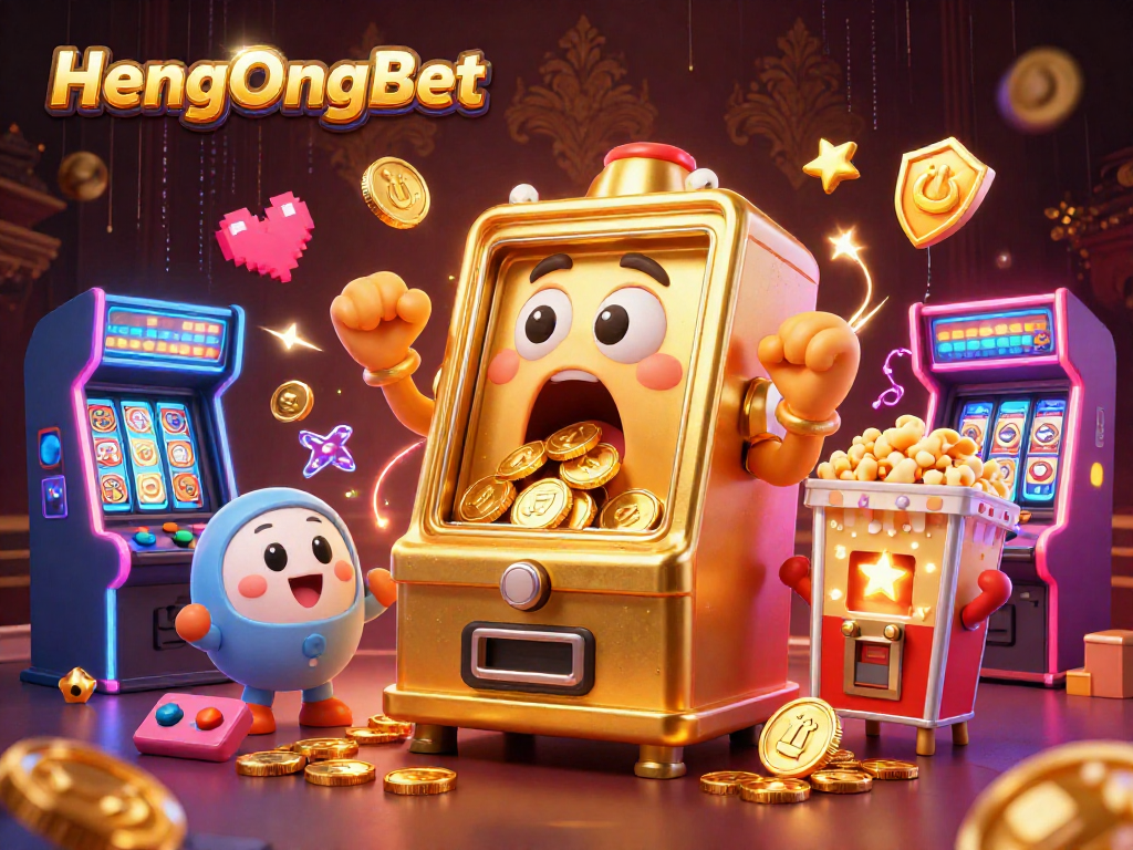 Experience HengOngBet's exciting jackpot moments with vibrant 3D characters and arcade elements