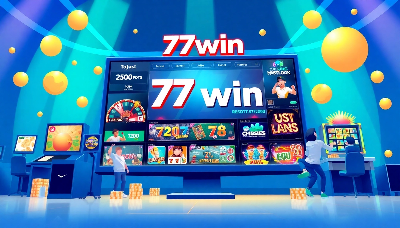 77win online gambling platform showcasing exciting games and jackpots