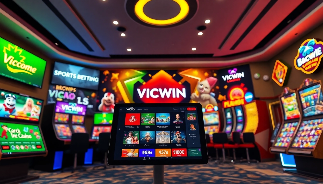 Engaging VICWIN online gaming platform displaying exciting betting options and vibrant graphics.
