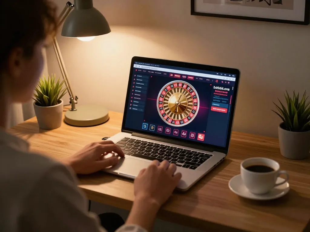 Experience gameplay on bdtk66.one with an online gambling setup showcasing a roulette game.