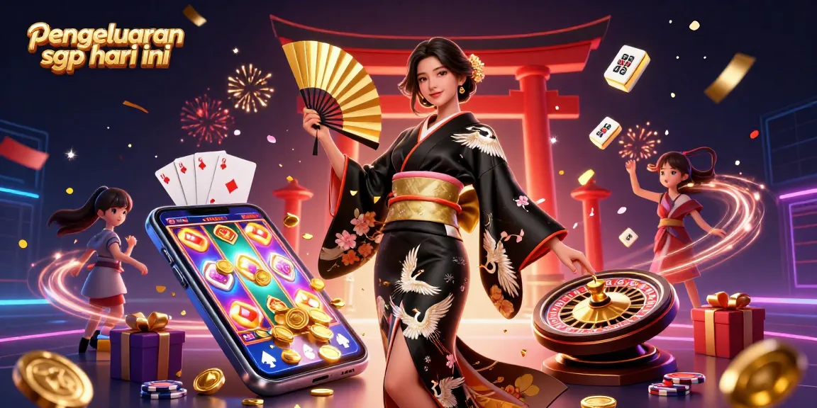 Track pengeluaran sgp hari ini results with vibrant casino illustration showcasing dynamic gameplay elements.
