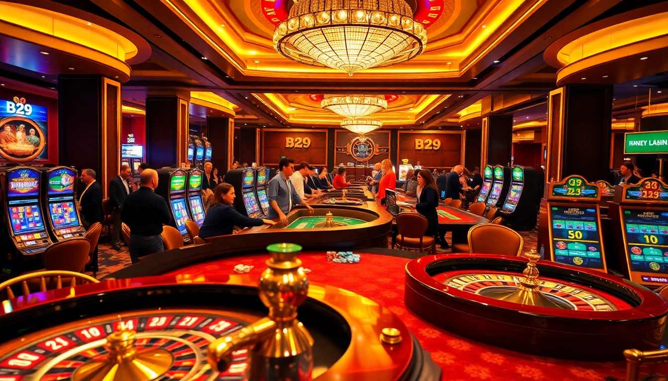 Experience the thrill of B29 with vibrant casino action, featuring roulette, slots, and poker.