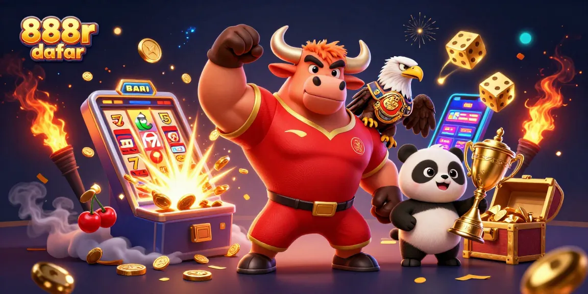 Experience gaming excitement at 888r daftar with vibrant characters celebrating a big win!