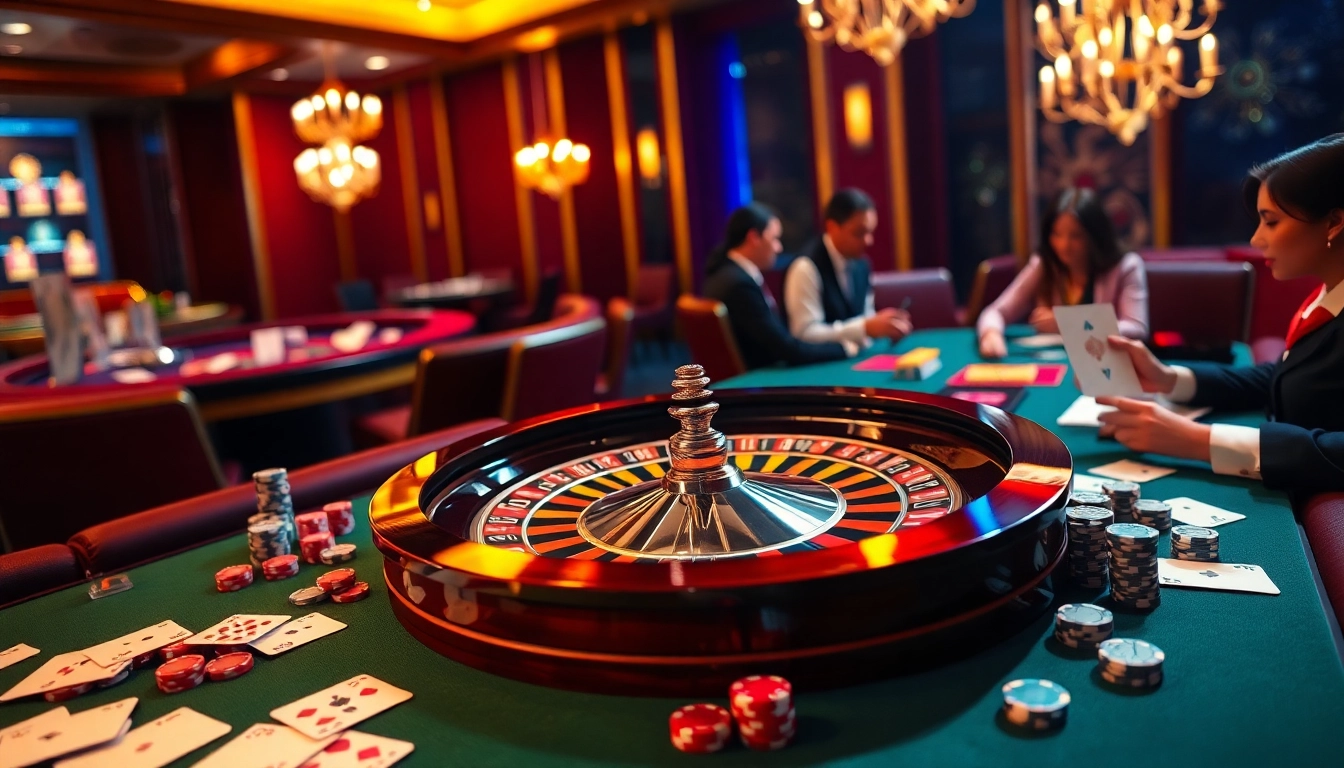 Engaging players at a luxurious casino table featuring hidden wiki link gaming elements.