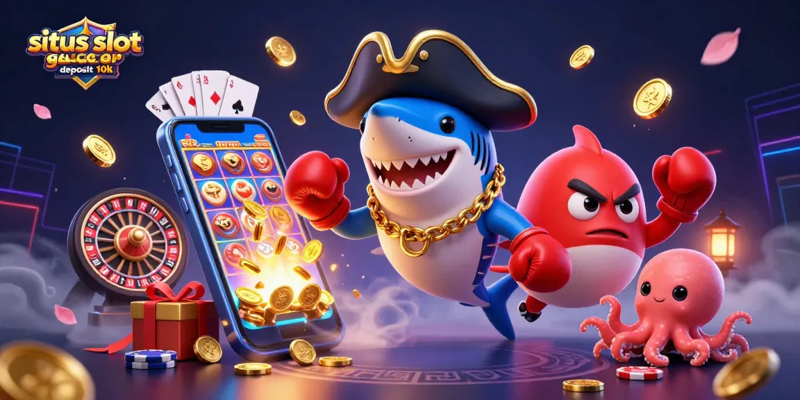 Experience excitement with the situs slot gacor deposit 10k immersive casino adventure featuring animated characters and vibrant game elements.