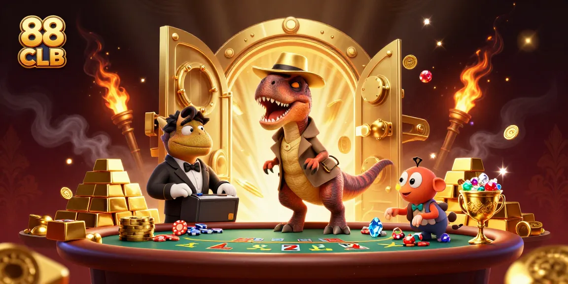 Experience exciting gambling at 88 CLB with animated raptors at the blackjack table.