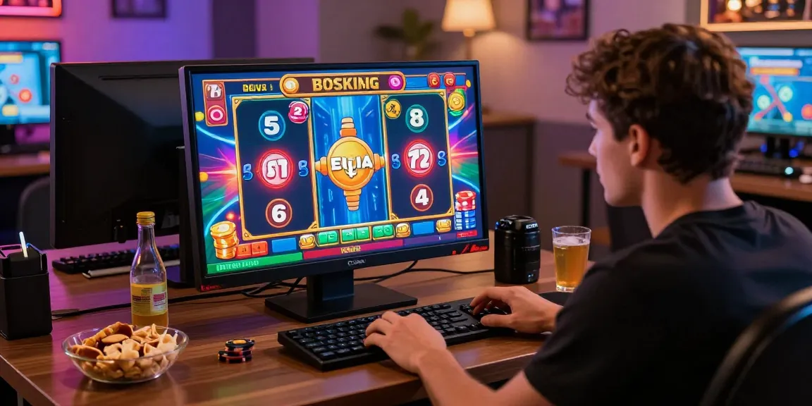 Exciting gameplay of bonus buy slots displayed on a sleek gaming screen in a modern home casino.