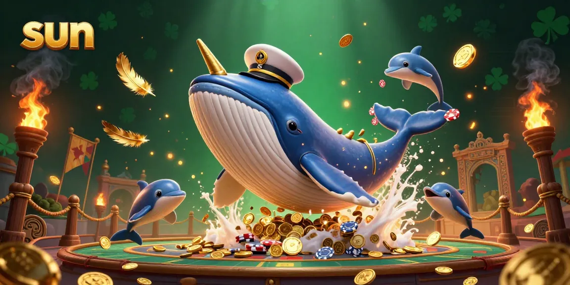 Experience thrilling casino action with sun-themed playful characters in a vibrant 3D illustration.
