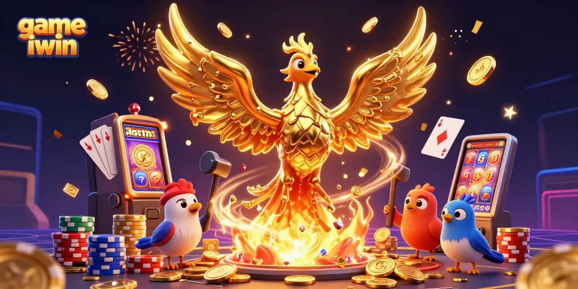 Play exciting game iwin as golden phoenix and sparrow assistants bring luck and fortune.