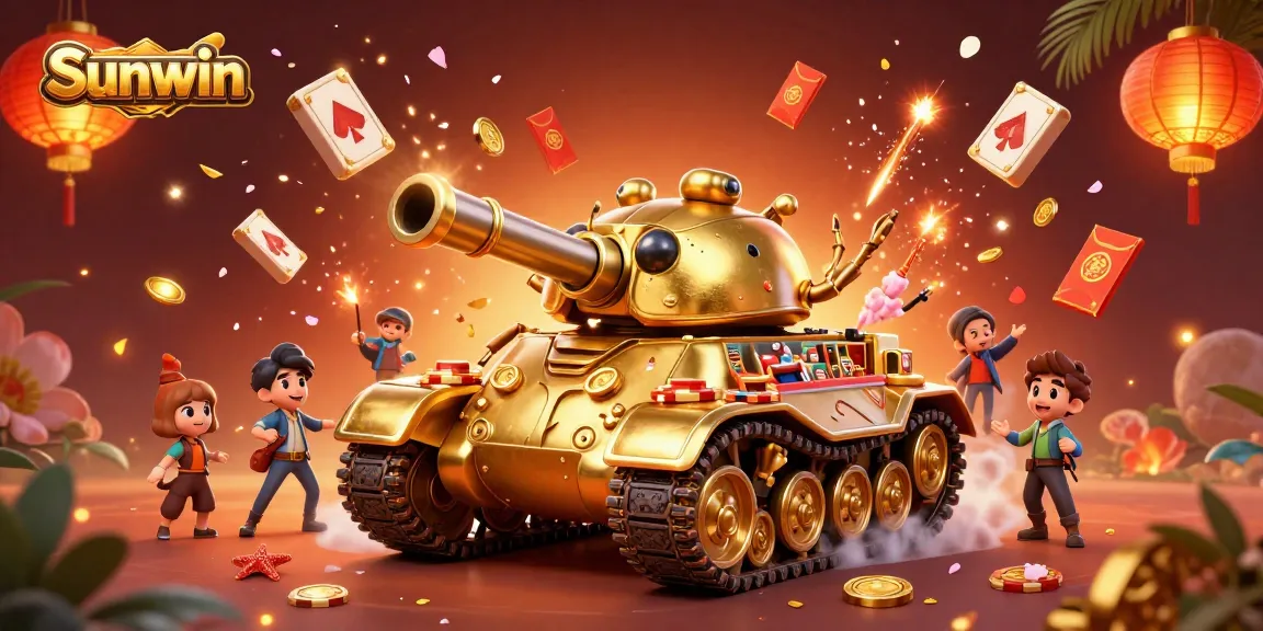 Join Sunwin's vibrant casino experience in a dynamic 3D scene filled with rich game elements.