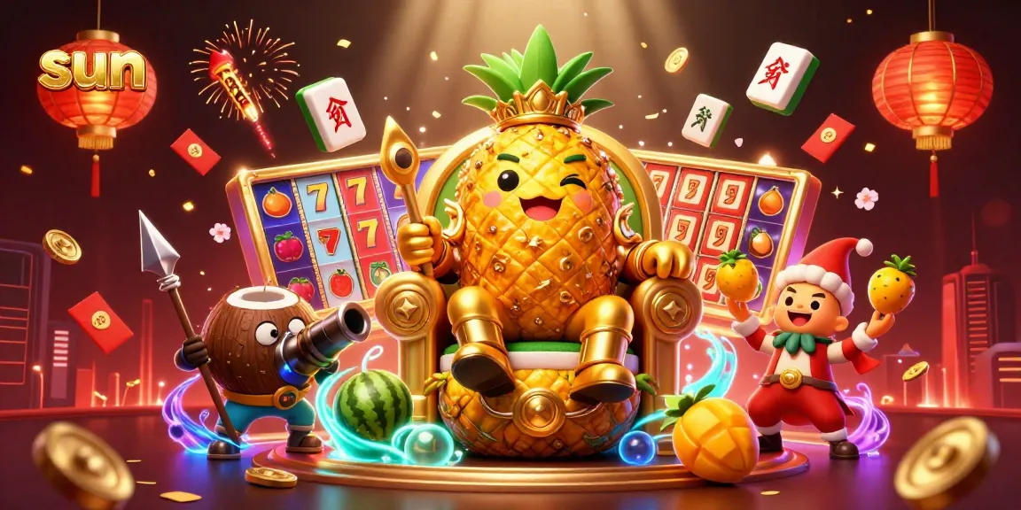 Engage in thrilling slots action with the sun-themed casino illustration featuring vibrant characters and rich elements.