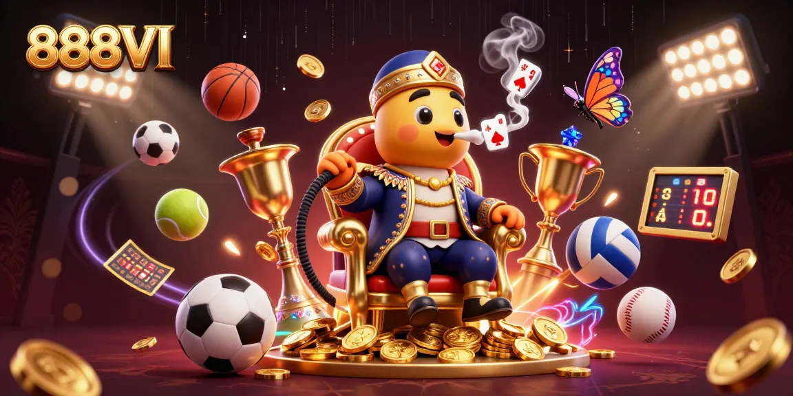 Experience exciting gameplay at 888VI with vibrant casino characters and sports activities in dynamic motion.